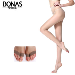 宝娜斯15D夏春秋超薄鱼嘴袜子女士丝袜性感连裤袜无痕防勾丝裤袜