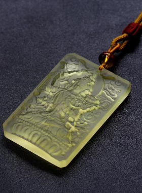 财神老舅 古法琉璃八大守护神吊坠项链本命佛平安健康包挂件饰品
