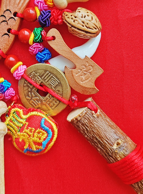 天然真桃木剑挂件宝宝外出