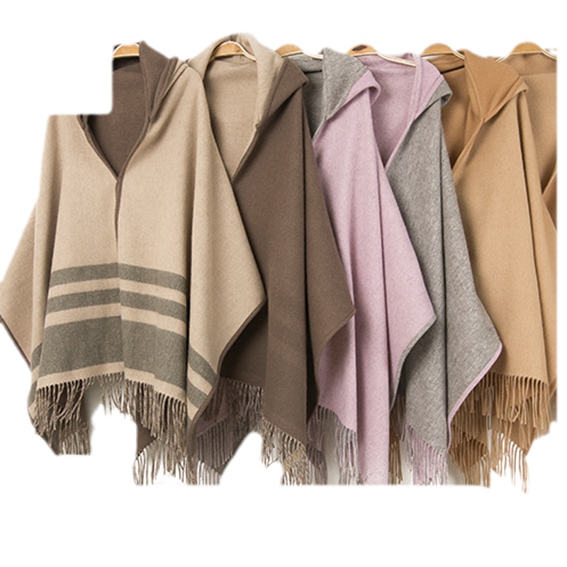 内蒙古纯羊毛双面大披肩带帽女斗篷秋冬保暖围巾空调披风防寒外套,淘宝优惠券,粉丝福利购,淘宝优惠卷