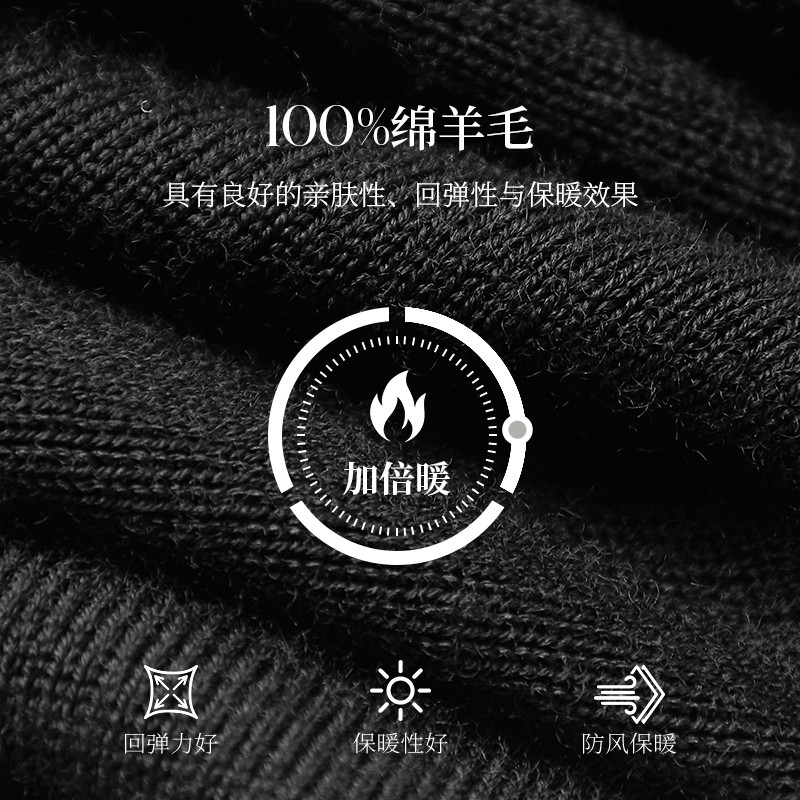 秋水伊人100%绵羊毛高领针织衫2025年冬新款女简约百搭修身打底衫