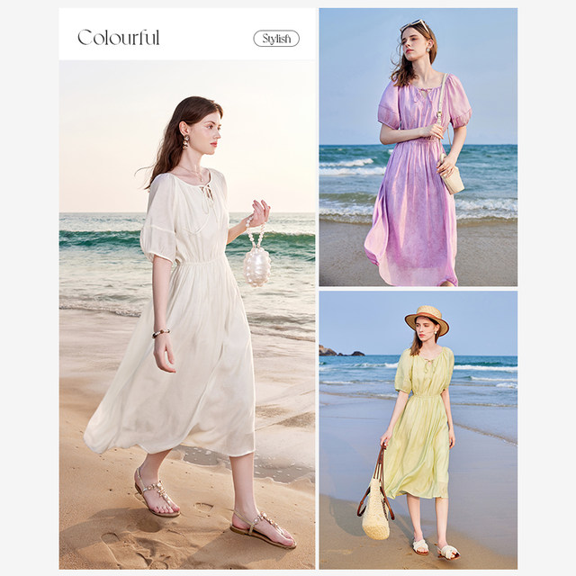 Qiushui Yiren French gentle collared dress for women