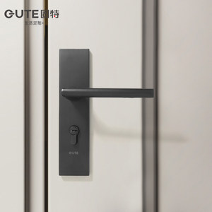 固特304不锈钢门锁室内卧室家用实木门静音磁吸分体锁具卫生间锁