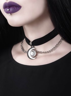 KILLSTAR月光石丝绒颈带项圈
