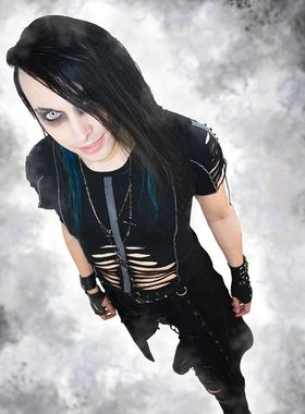 东欧哥特骨骼十字架银色项链