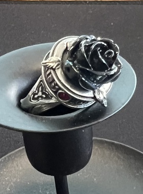 ALCHEMY黑玫瑰朋克风戒指