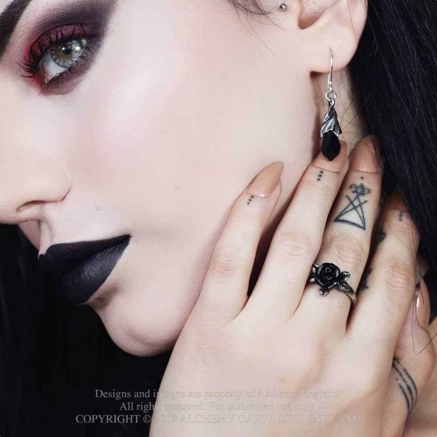 Alchemy Gothic E437B Empyrean Tear天堂的眼泪哥特复古水晶耳环 - 图1