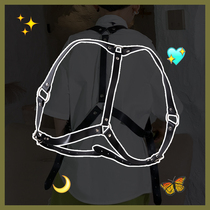 High Sweet Pear Vortex Original Children Double Shoulder Harness Matching Shirt Function Wind Boy Hip Hop Girl Street Dance Accessories Tide