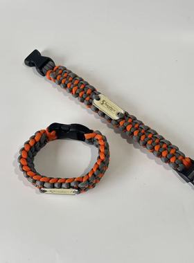 【发3条】户外登山绳编织手镯求生伞绳手链 多功能安全绳手环