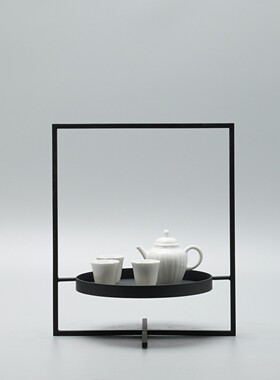 新中式创意样板间酒店会所托盘