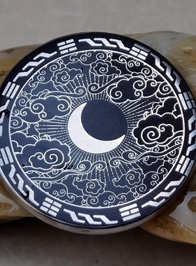 日月星辰阴阳八卦钛合金硬币定制