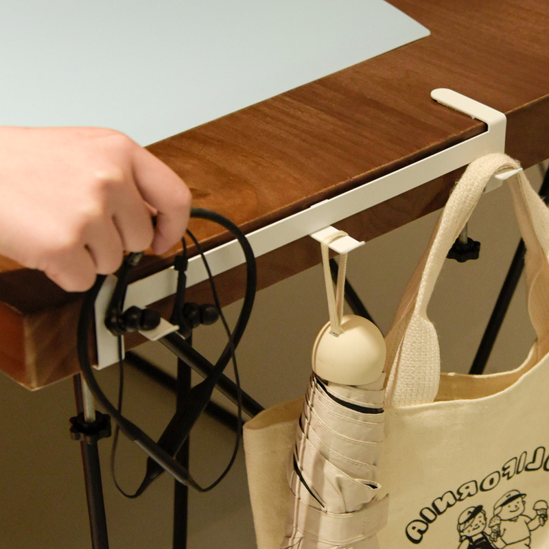 书桌挂钩置物架免打孔连一排神器收纳耳机书包电脑桌边侧整理挂架 - 图0