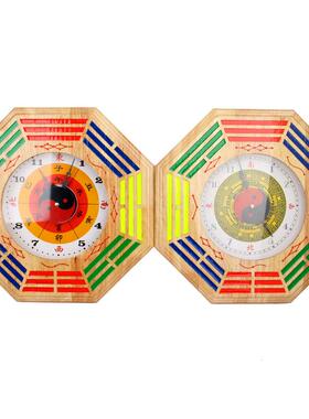 八卦罗盘钟表桃木太极钟