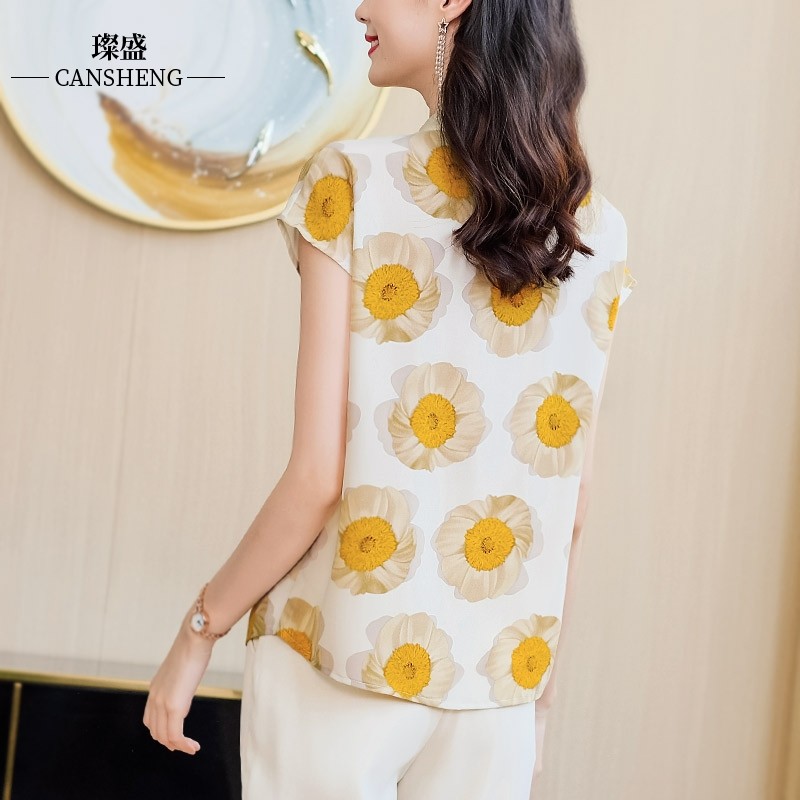 夏薄款小款雪纺法式别致漂亮衬衫 璨盛衬衫