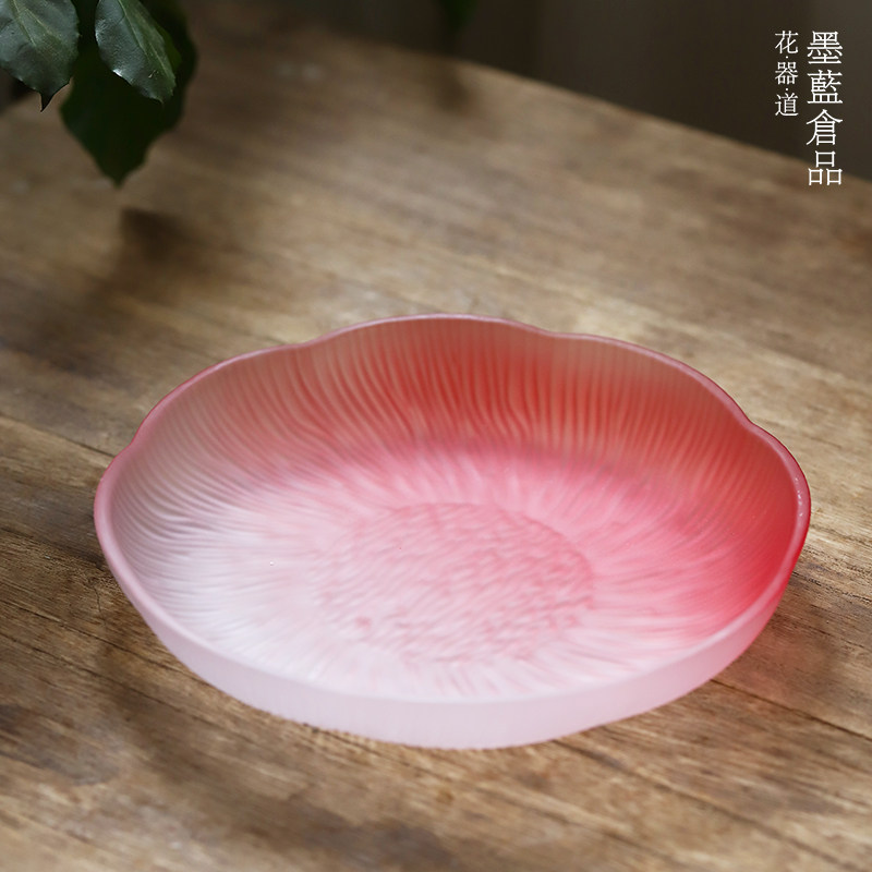 玻璃盘家用客厅创意盘不规则简约现代渐变色花盆点心水果零食盘碟,淘宝优惠券,粉丝福利购,淘宝优惠卷