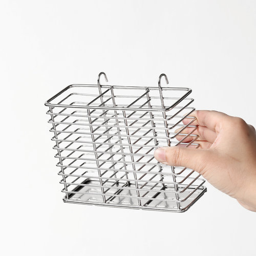 挂式筷子筒带挂钩不锈钢餐具沥水篮厨房碗架配件侧挂刀叉勺收纳架 - 图3