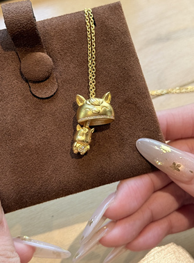 古法5D手串足金999水贝黄金马年藏金项链红新款2025送礼送女友