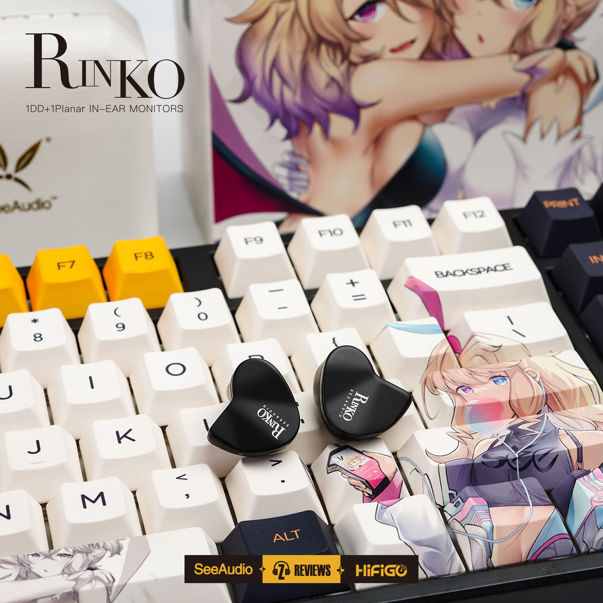 SeeAudio  Rinko 新品 发烧平板动圈可换线高音质入耳式HiFi耳机 - 图1