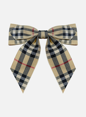 鹿森灵原创设计格子蝴蝶结领结女