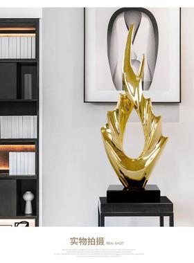 树脂艺术雕塑摆件酒店售楼处大堂过道走廊落地现代轻奢装饰工艺品