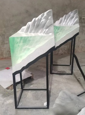 海洋冰川风景雕塑摆件电视柜客厅酒柜玄关办公室桌面家居软装饰品