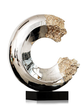 客厅玄关装饰摆件酒店大堂抽象落地雕塑艺术品商场美陈软装饰品