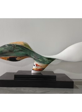 酒店售楼处玄关桌面雕塑摆件玻璃钢树脂工艺品招财软装艺术装饰品