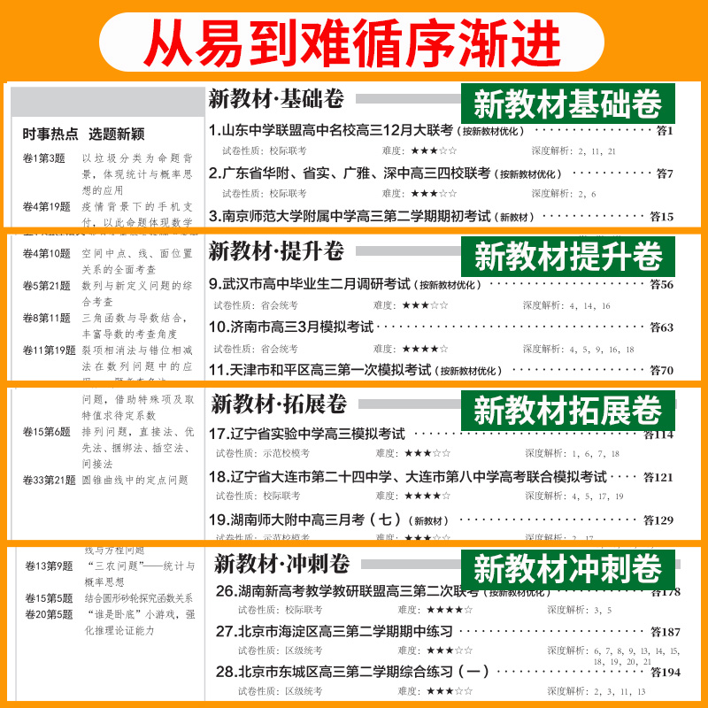 天利38套2023版新教材高考模拟试题汇编38+10数学模拟试题汇编高中复习资料测试卷总复习基础五三期末测评提分冲刺能力必刷真题卷 - 图1