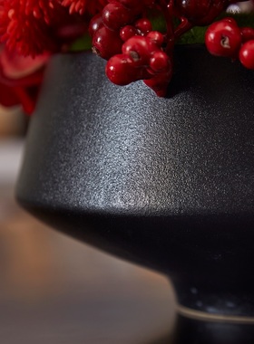 中式风野果子墙柜花艺桌面摆件