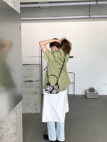 Небольшая дизайнерская сумка на одно плечо, ремешок для сумки, Южная Корея, в цветочек, крокодиловый принт