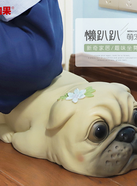 小猪美式进门口可爱风动物换鞋凳