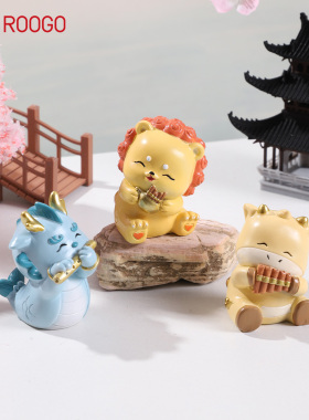 可爱脊上乐坊神兽摆件