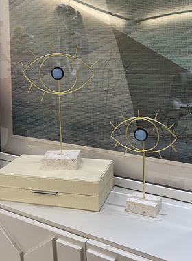 wo+北欧风龟背银杏叶电视柜摆件