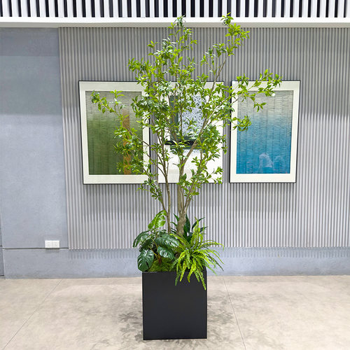 wo+仿真吊钟树假绿植马醉木大型植物景观花箱搭配橱窗电梯口摆放 - 图2