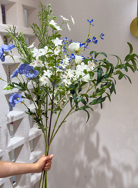 wo+仿真波斯菊花艺花材造景搭配