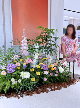 wo+仿真绣球吊钟树绿植花艺造景