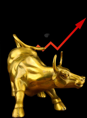 牛气冲天客厅摆件全铜华尔街