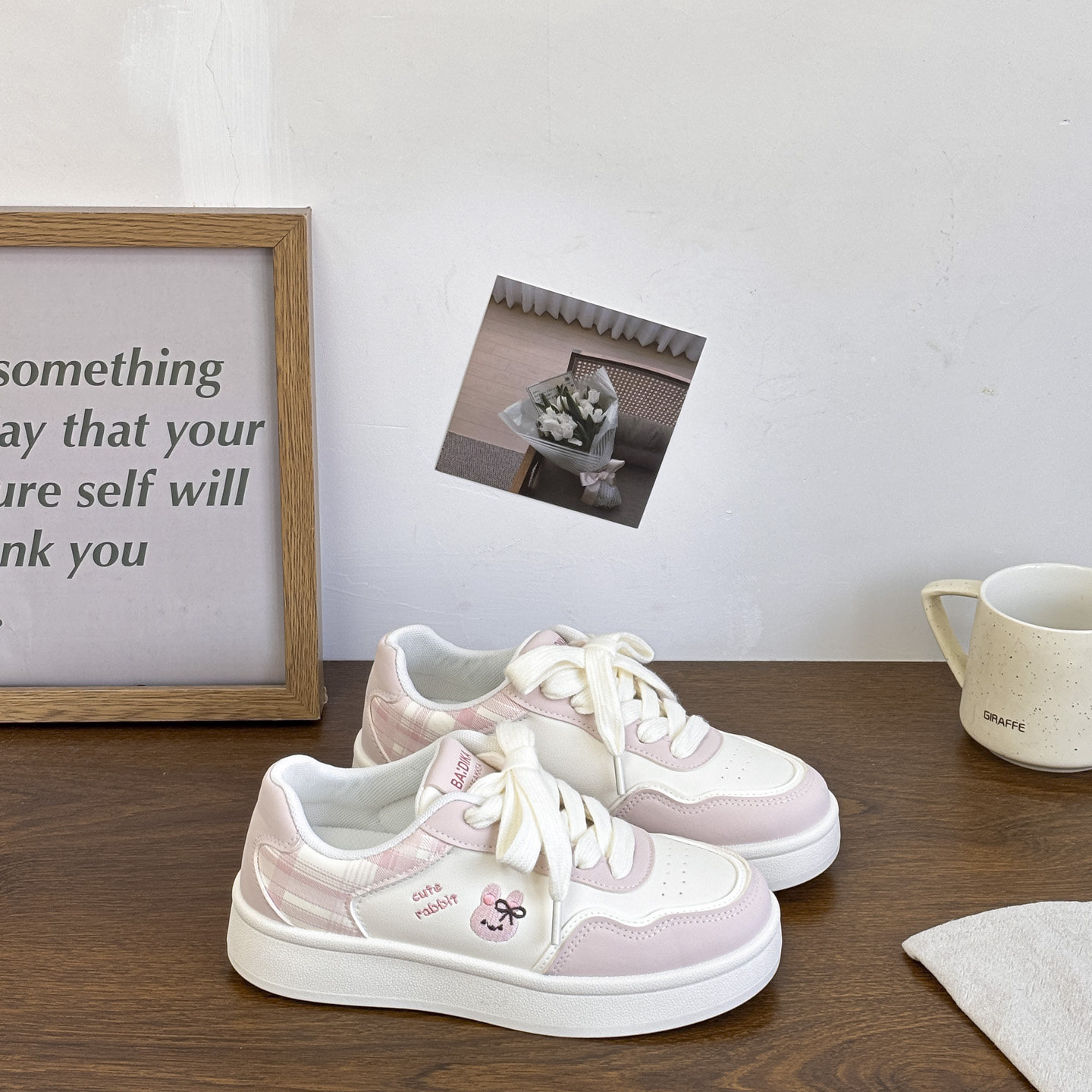 休闲百搭板鞋女2026春季原创新款韩版厚底小香风学生小白鞋子,淘宝优惠券,粉丝福利购,淘宝优惠卷