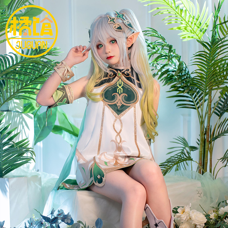 原神cos纳西妲cos服小吉祥须弥草神cosplay儿童萝莉游戏套装女 - 图0