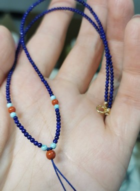 东海传琪珠子吊坠链黄金蜜蜡