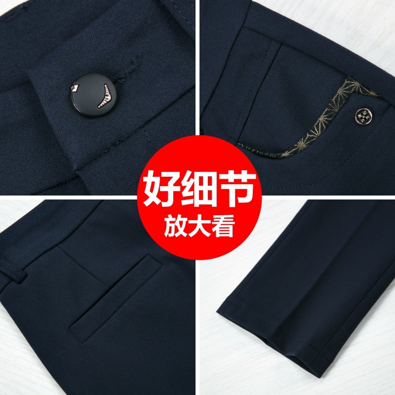 雅鹿女裤春秋款2025新款弹力女士中老年人妈妈裤子加绒直筒休闲裤