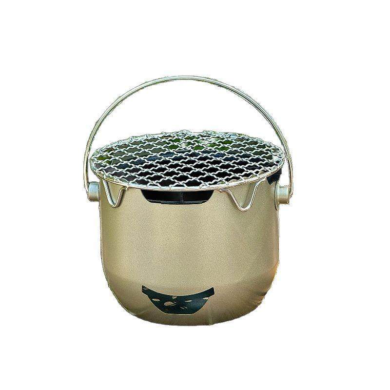 露营户外便携式不锈钢烧烤炉围炉家庭韩式小炭炉酒精炉煮茶炉烤火,淘宝优惠券,粉丝福利购,淘宝优惠卷