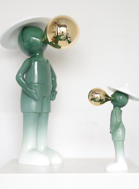 轻奢现代树脂吹气球摆件