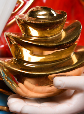 戴玉堂陶瓷摆件《福德正神土地公公》德化神像供奉工艺家居饰品