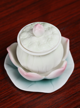 戴玉堂陶瓷供水杯供佛杯圣水杯莲花供杯家用供奉敬观音菩萨净水杯