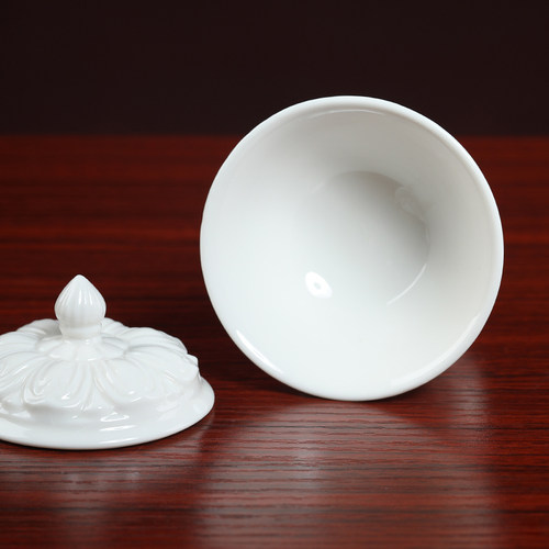 戴玉堂陶瓷摆件《八吉祥供具套装》观音佛前供水杯供佛杯拜佛用品 - 图3