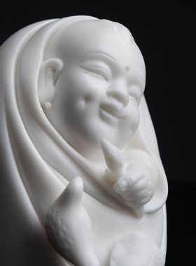 戴玉堂苏友德陶瓷摆件《童趣一对》童子一对供奉佛像家居饰品