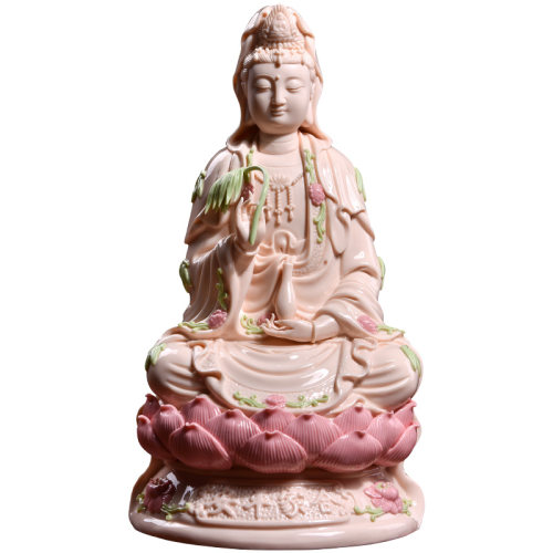 戴玉堂陶瓷南海观音菩萨佛像客厅家用神像供奉观世音菩萨像佛摆件 - 图0