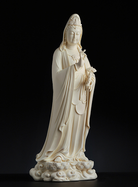 戴玉堂林建平陶瓷摆件《如意观音》佛像家用供奉观音菩萨像工艺品