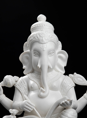 戴玉堂陈戴茹陶瓷摆件《象神象鼻财神》泰国象头神像供奉家用